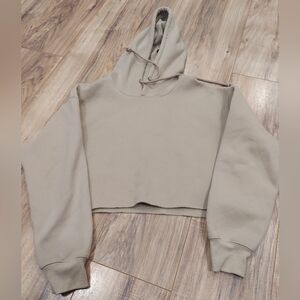 Amazhiyu Tan cropped Hoddie Size Small Comfort